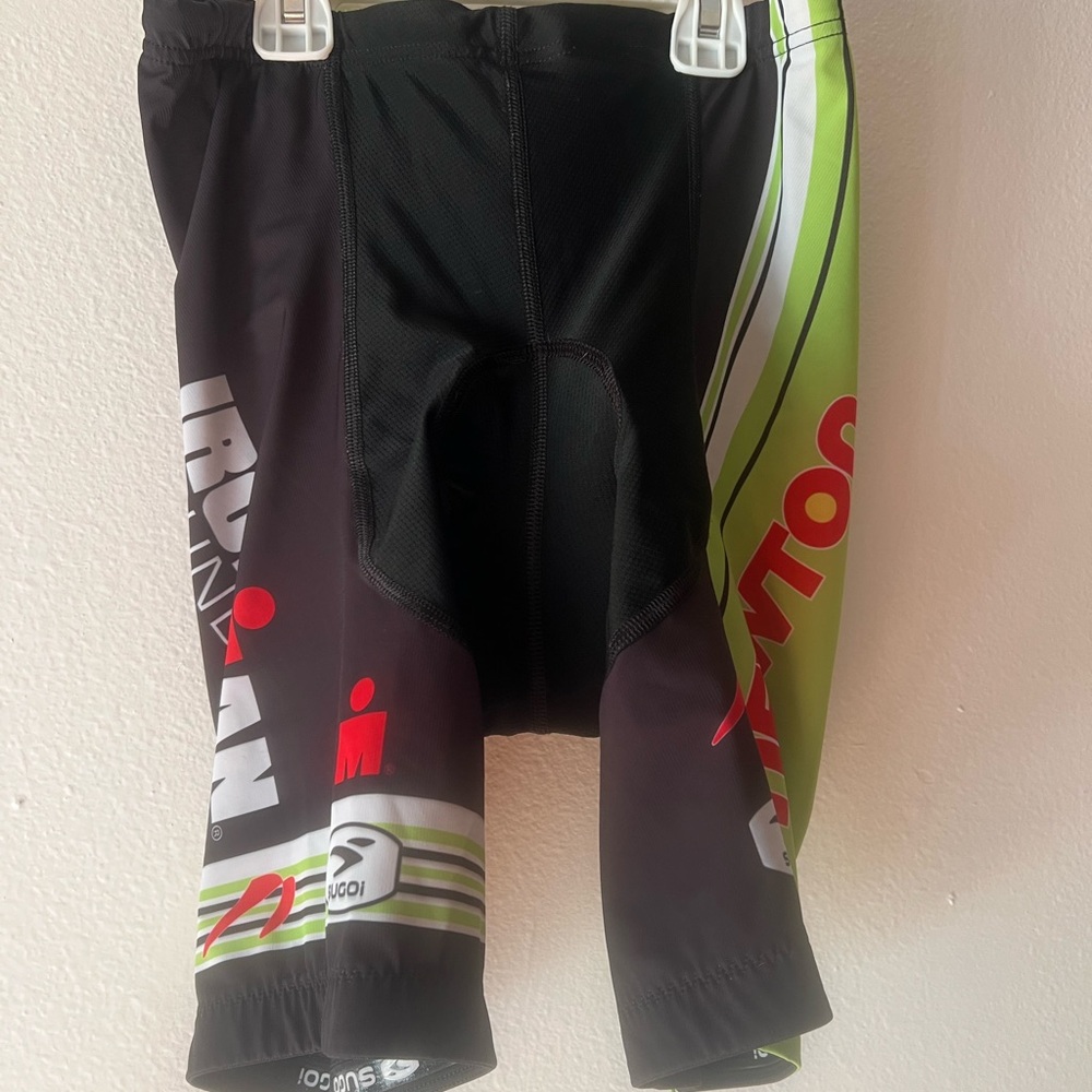 SUGOI Ironman Foundation Black and Green Shorts